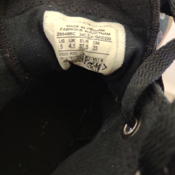 Converse Chuck Taylor Black High top Sneaker Tennis Shoes Size 5 - Picture 6 of 9